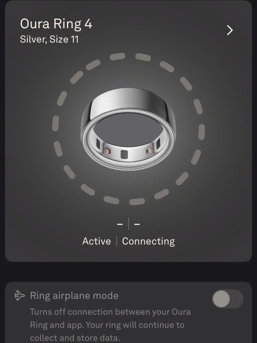 Oura Ring Gen 4 Silver Size 11